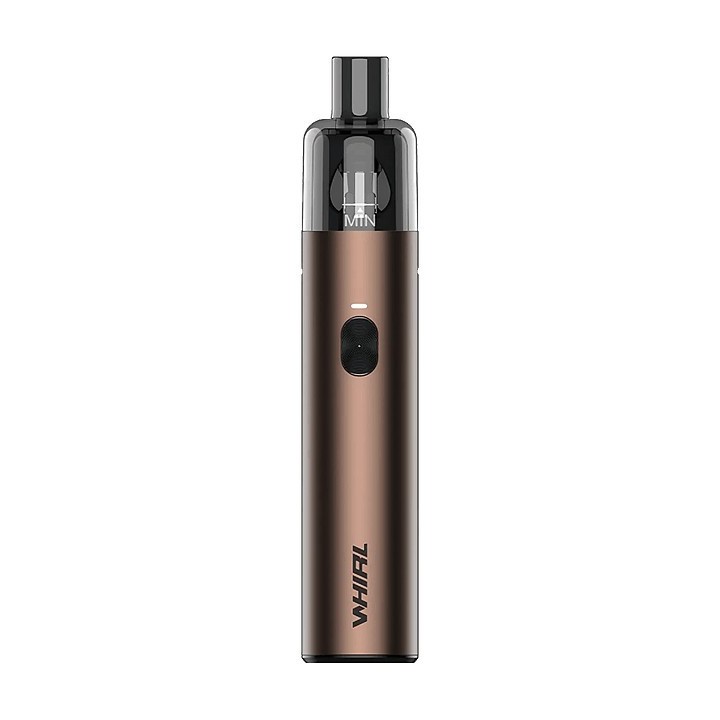 Uwell Whirl S2 Pod Mod kahverengi, şık MTL elektronik sigara cihazı.