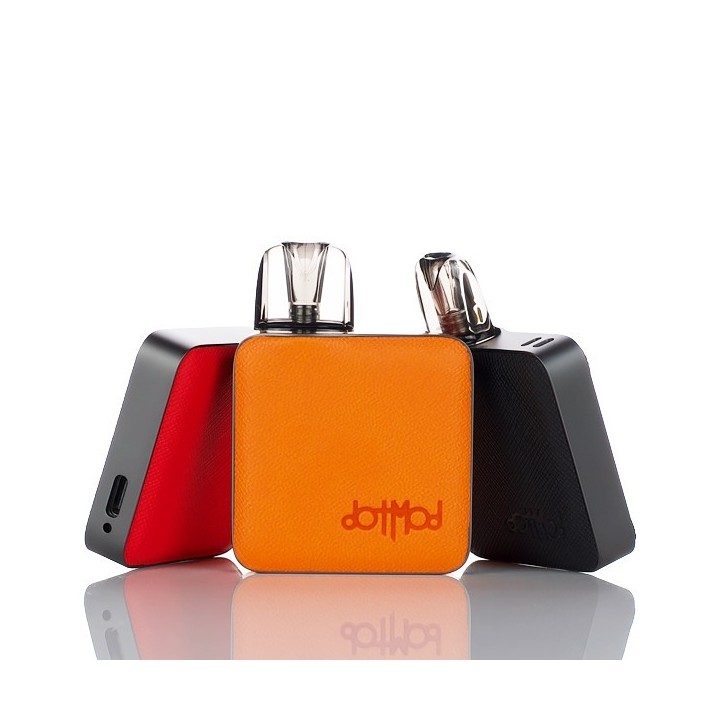DotPod Nano Pod Mod turuncu, kırmızı ve siyah renkli, şık pod sistem vape cihazları.