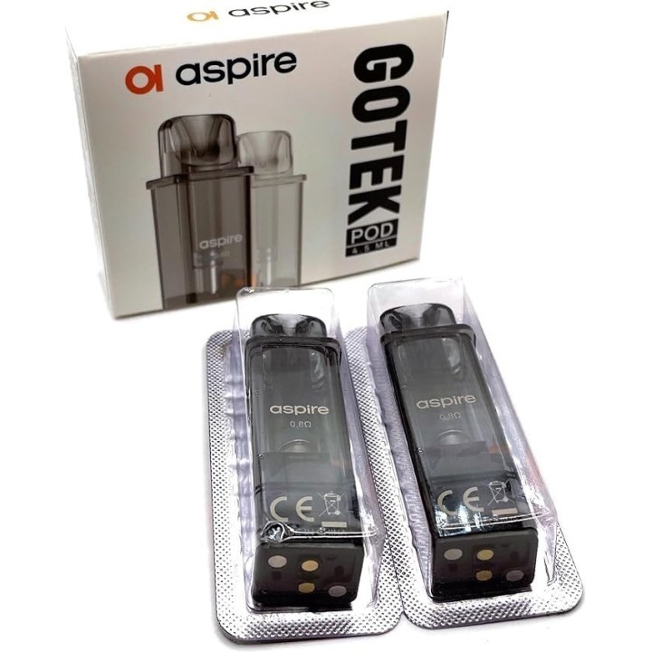 Aspire Gotek Kartuş 0.8Ω Siyah Yedek Pod 2'li Paket