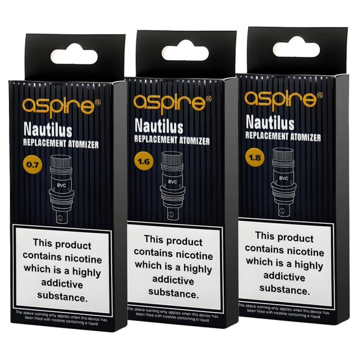 Aspire Nautilus BVC Coil 0.7, 1.6, 1.8 Ohm Yedek Atomizer Paket