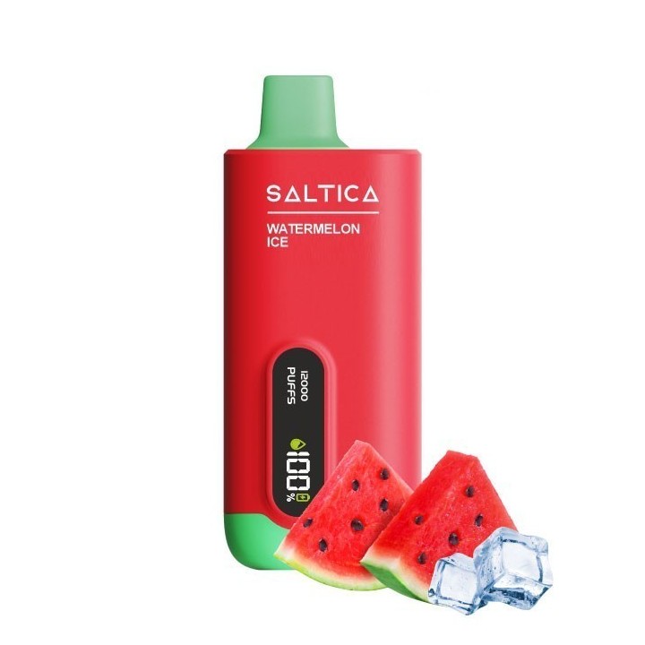Saltica 12000 Watermelon Ice Kullan At, Kırmızı Dijital Ekranlı