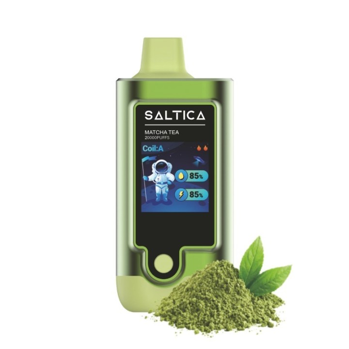 Saltica Digital 20000 Matcha Tea kullan at elektronik sigara yeşil.