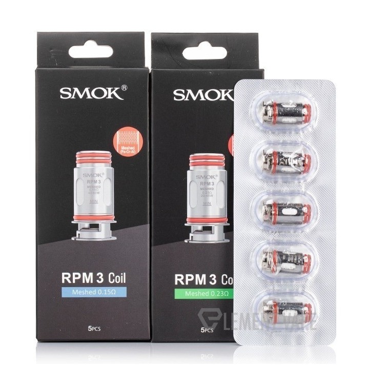 SMOK RPM 3 Coil Yedek Atomizer Başlıkları 0.15Ω ve 0.23Ω 5'li Paket