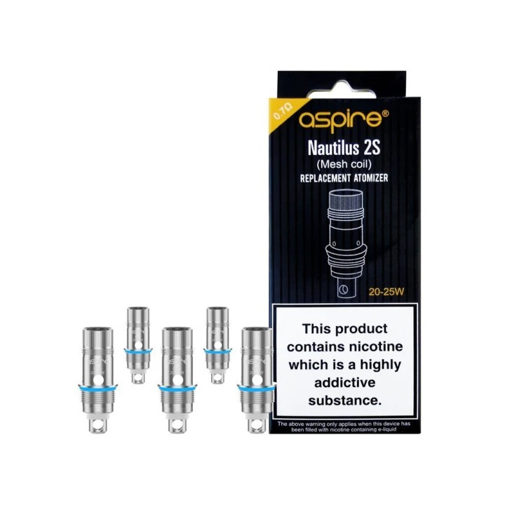 Aspire Nautilus 2S 0.7Ω Mesh Coil 5'li Paket Yedek Atomizer