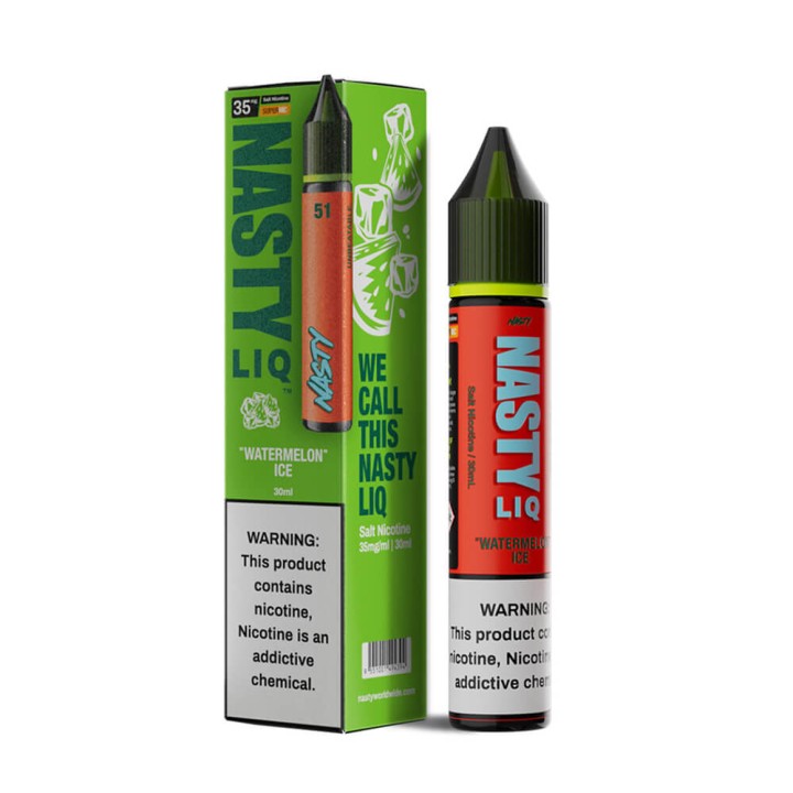 Nasty Juice Liq Watermelon Ice Salt Likit 30ml Ürün Kutusu ve Şişesi