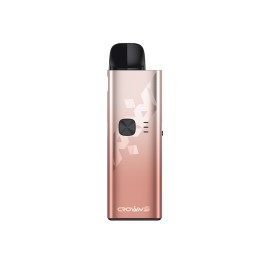 Uwell Crown S Pod Mod pembe altın renkli, desenli gövde ve siyah ağızlık.