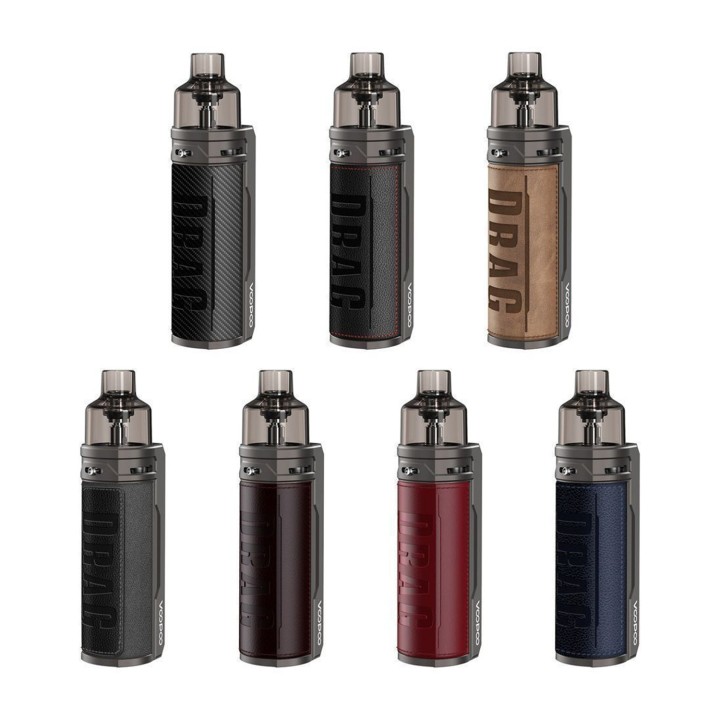 Voopoo Drag S Pod Mod çeşitleri: Karbon, Deri (Siyah, Kahve, Bordo, Mavi)