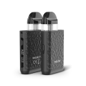 Aspire Minican 4 Plus Pod Mod, siyah, dokulu gövde, 20W ekranlı.
