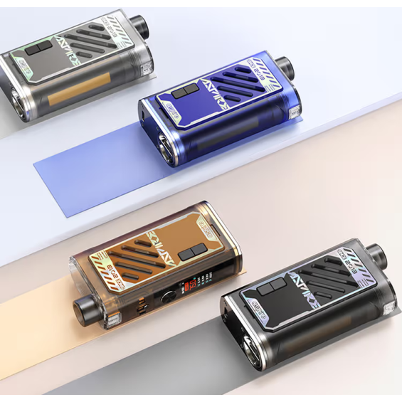 Aspire Cloudflask X Pod Mod çeşitleri: Mavi, Siyah, Bronz ve Gri.