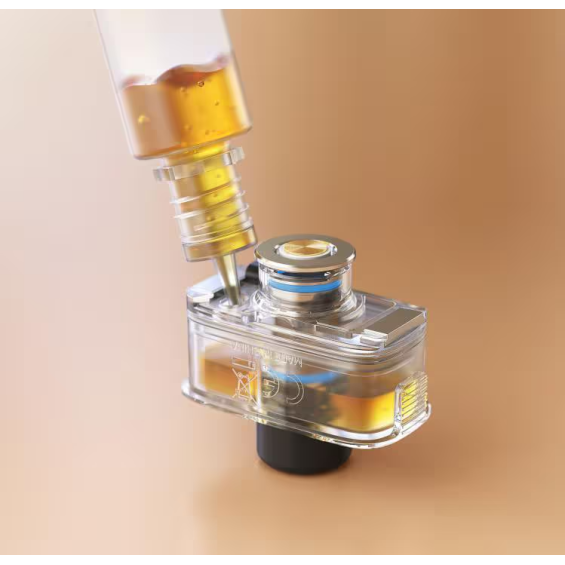 Aspire Cloudflask S Pod Mod kartuşu likit dolumu, şeffaf tank.