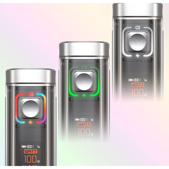 Aspire Veynom EX Pod Mod şeffaf gövde ve renkli ışıklı göstergeler