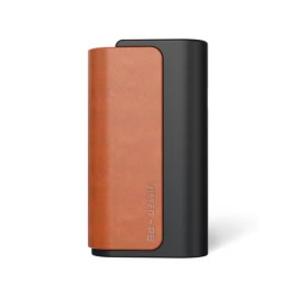 Aspire Vilter Power Bank kahverengi deri görünümlü siyah yedek pil