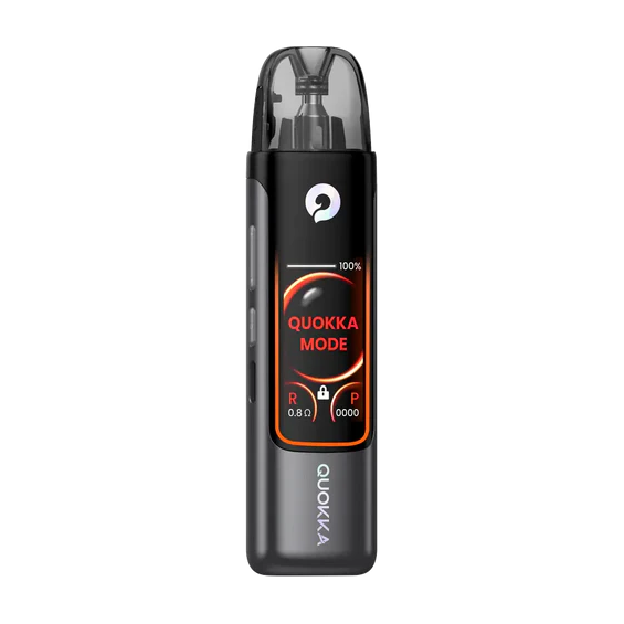 Hayati Quokka Pro Pod Mod Siyah, dijital ekranlı, şık elektronik sigara