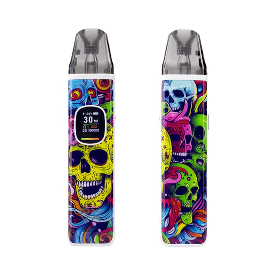 OXVA Xlim Pro 30W Pod Mod, Renkli Kurukafa Desenli Elektronik Sigara
