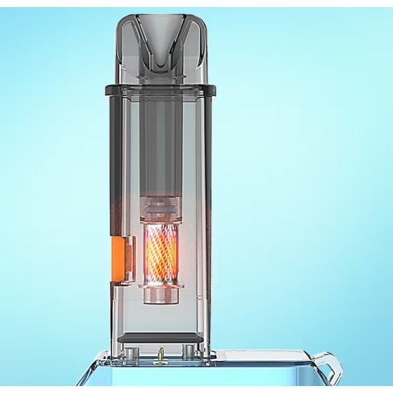 Aspire Gotek X 2 Pod Mod şeffaf kartuş iç ısıtıcı kesit görünümü