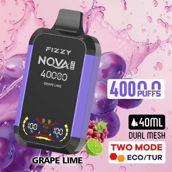 Fizzy Nova Plus 40000 Puff Kullan At Üzüm Limon Aromalı Vape
