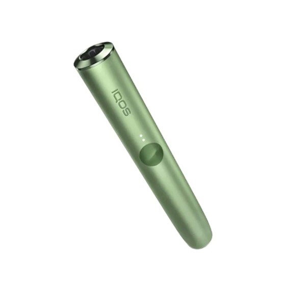 IQOS ILUMA Set Pod Mod cihazı, Yeşil renkli, modern tasarım.