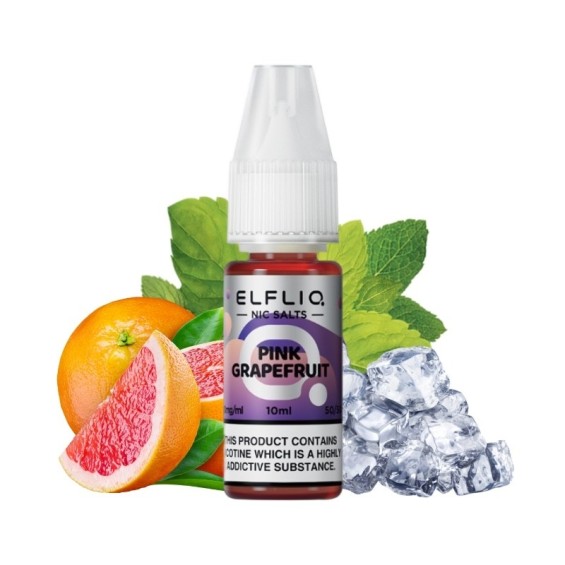 Elfliq Pink Grapefruit Salt Likit nbase, nane ve buz efektli.