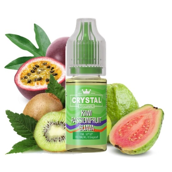 Crystal V2 Kiwi Passionfruit Guava Salt Likit 10ml Yeşil Kapaklı