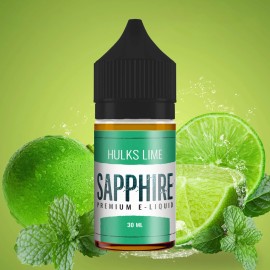Sapphire Hulks Lime Salt Likit 30ml, taze nane ve limonlu e-likit.