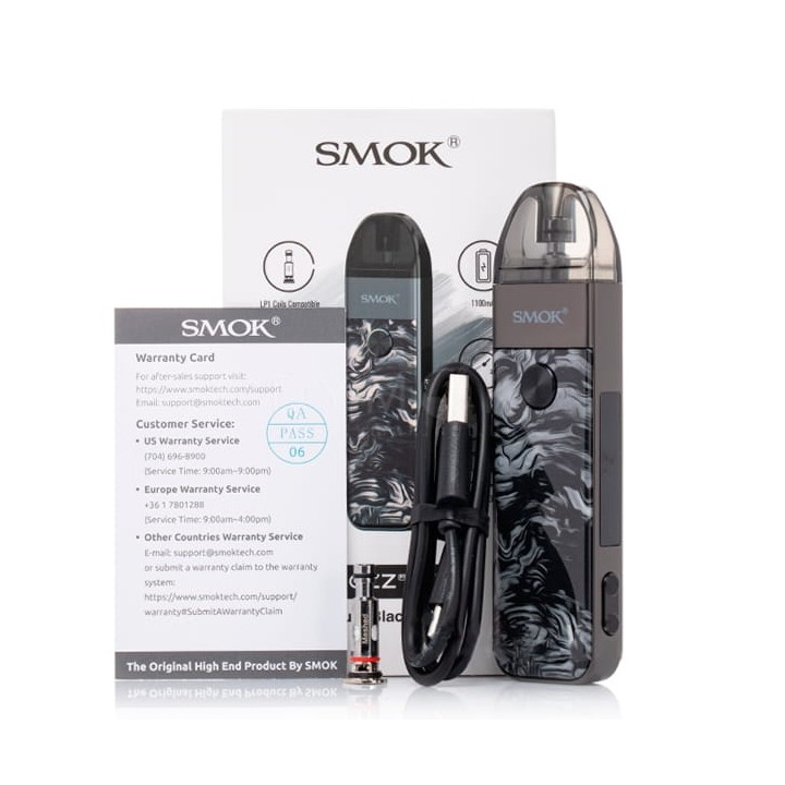 Smok Pozz Pro Pod Kit Siyah Beyaz Mermer Desenli Vape Seti