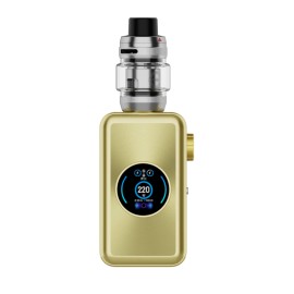 Vaporesso Gen Max Kit Pod Mod Altın renkli, 220W ayarlı, dijital ekranlı.