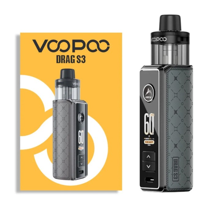 Voopoo Drag S3 Pod Mod Gri, 60W, Akıllı Elektronik Sigara