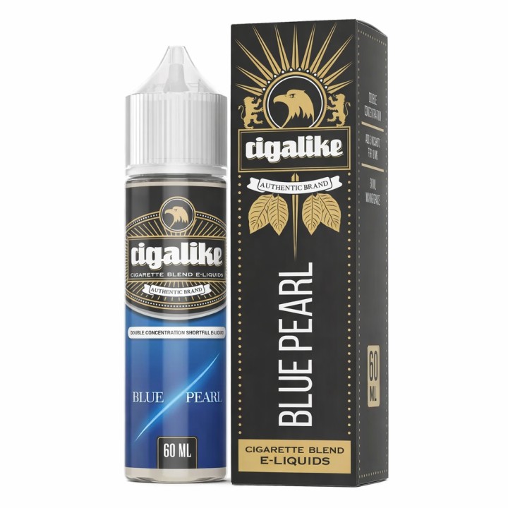 Cigalike Blue Pearl E Likit 60ml Shortfill, Sigara Aromalı E-Sıvı