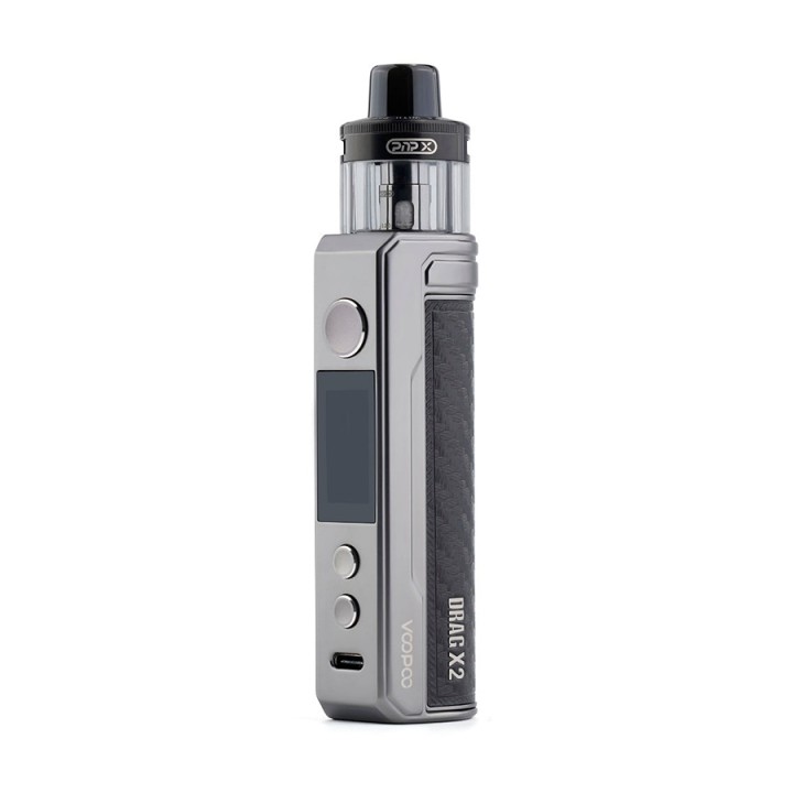 Voopoo Drag X2 Pod Mod Gri Gri Deri Kaplama Elektronik Sigara