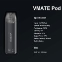 Voopoo VMate Pod Mod Siyah, 900mAh Bataryalı, Alüminyum Gövdeli Elektronik Sigara